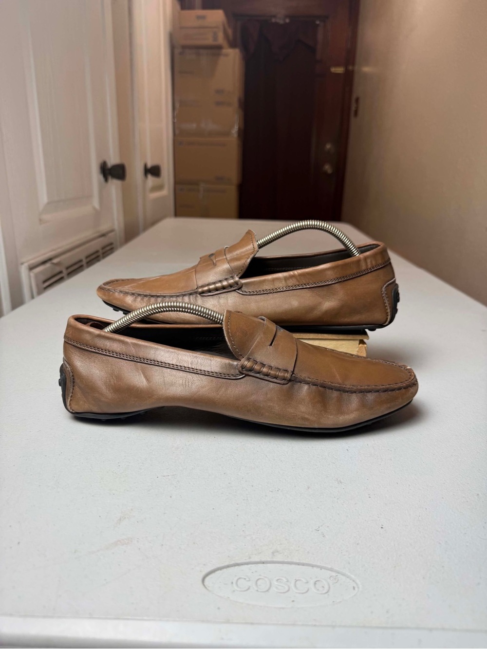 Damage Man BROWN Gommino Bubble Loafers in Leather Tod’s Sz 9.5 shape lost